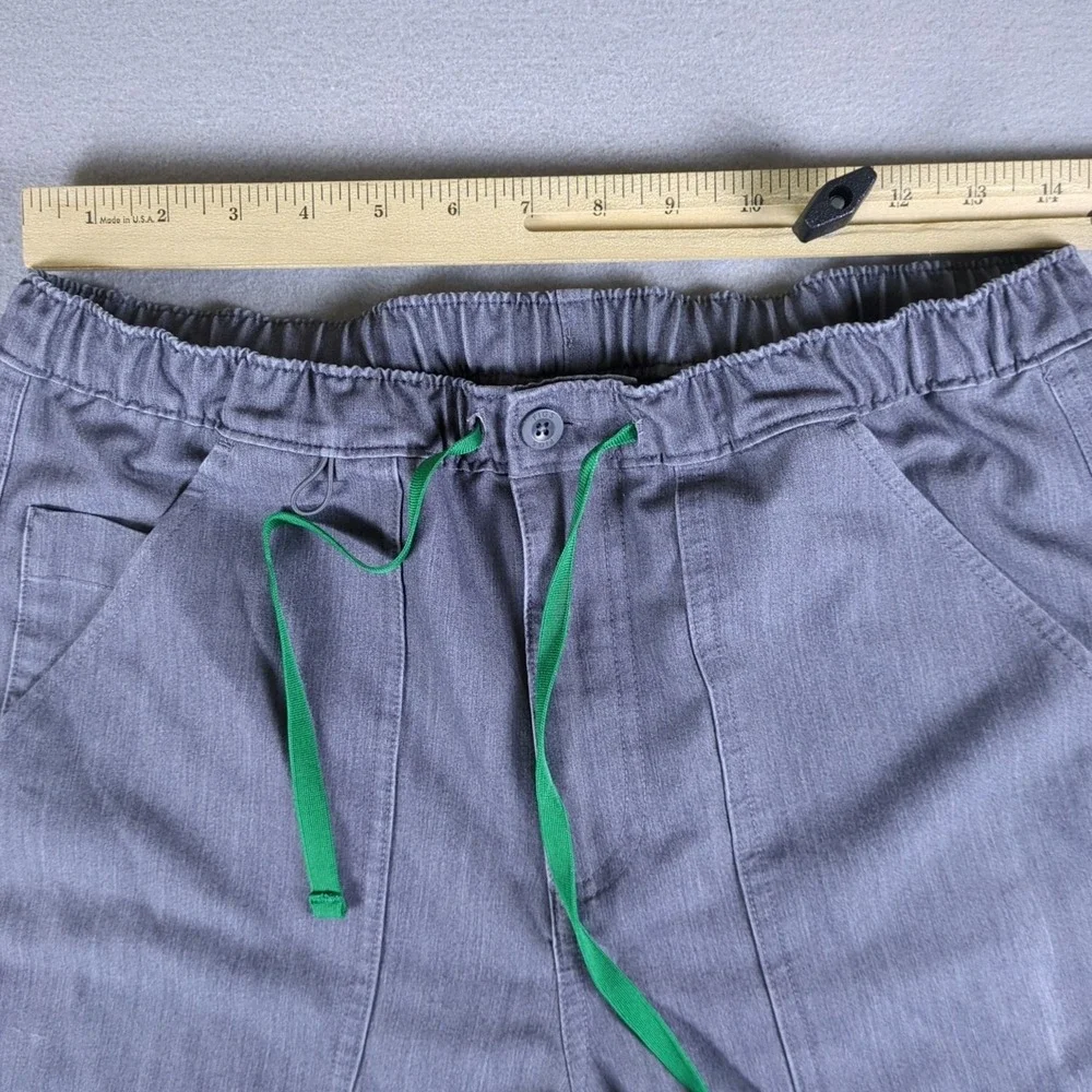 Figs Cairo Cargo Scrub Pants Mens Small Graphite Gray Straight Leg Technical